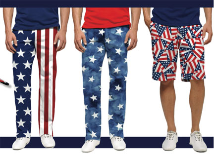 Men's Loudmouth Golf American Flag Pants